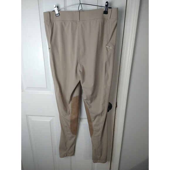 Willit Woman's XL Tan/Brown Riding Pants With Knee Patch Stretch Zip Pockets - Picture 9 of 9